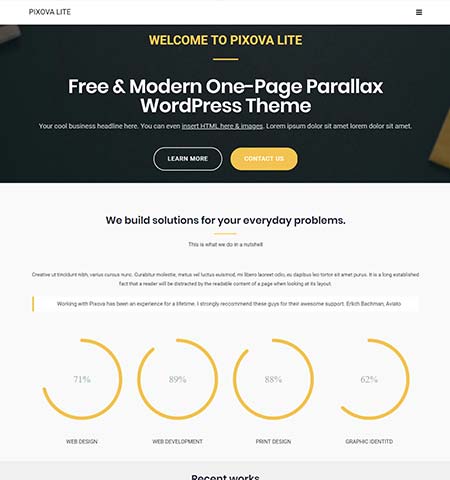 Pixova Lite -another best wordpress portfolio themes