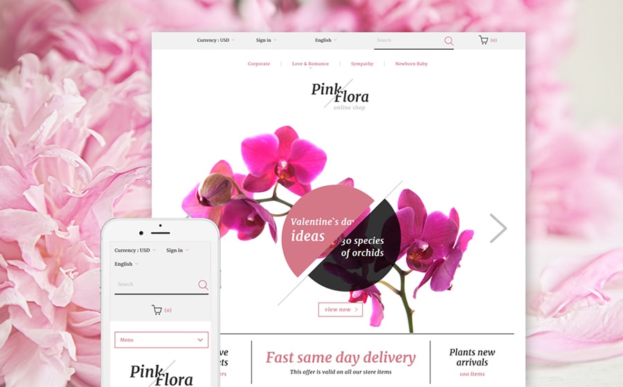 Flowers PrestaShop Template 