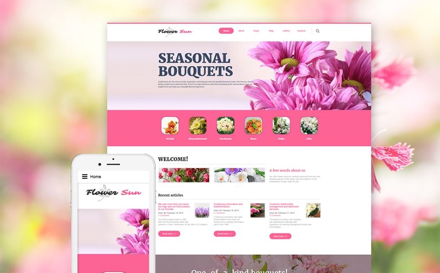 flowers Joomla template 