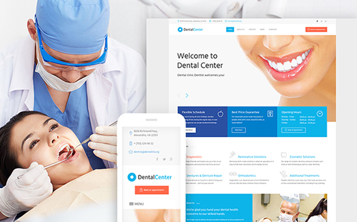 Dentalcenter - Dental Clinic Responsive WordPress Theme 