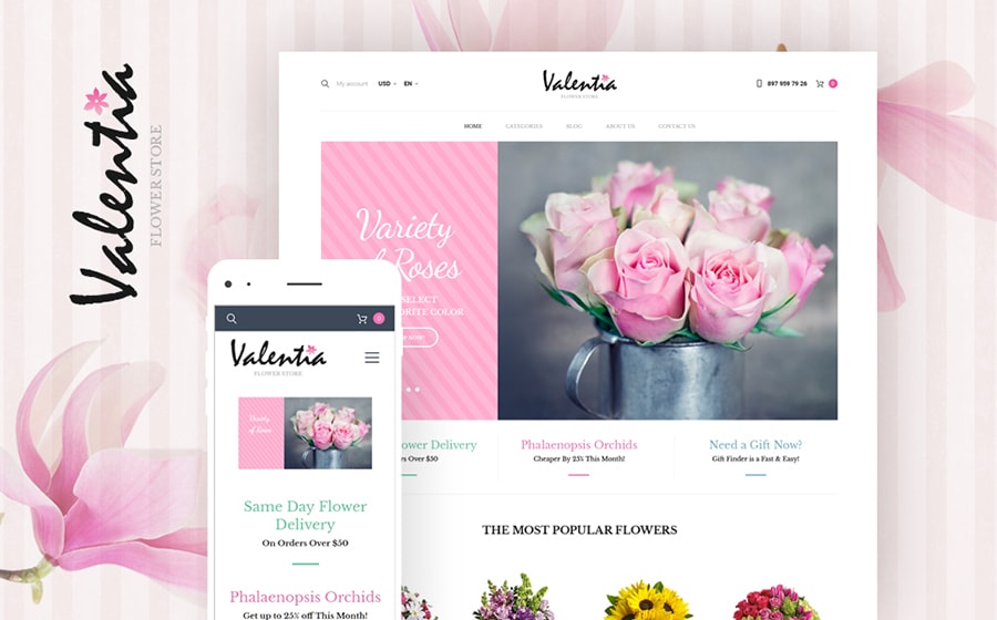 Flower Store WooCommerce Theme 