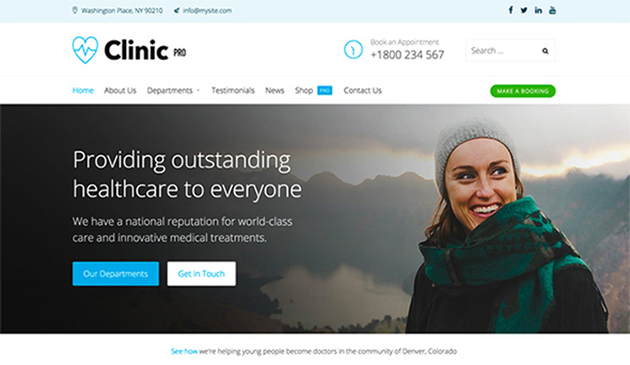 Clinic Pro WordPress Theme 