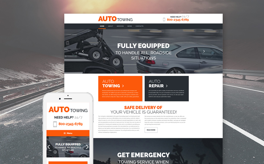 Tow Truck Service WordPress Theme 