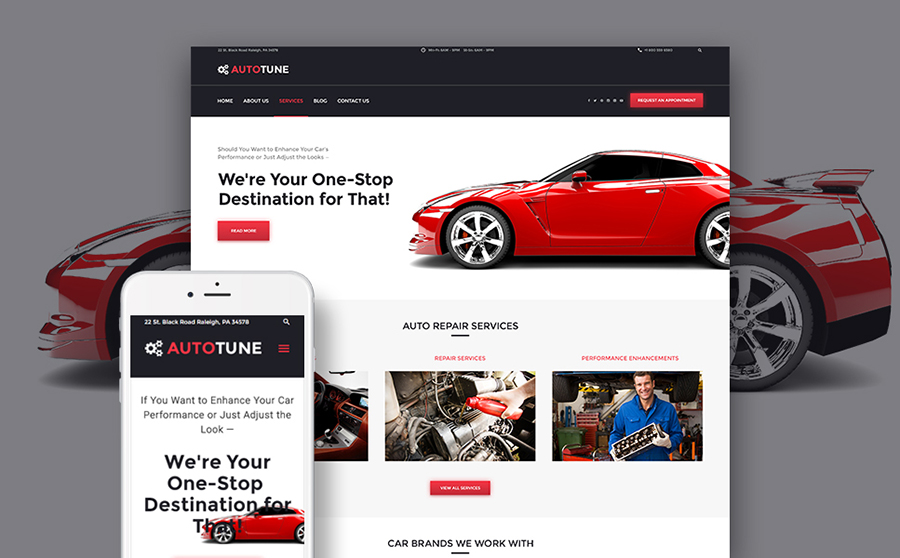 Car Tuning WordPress Template 