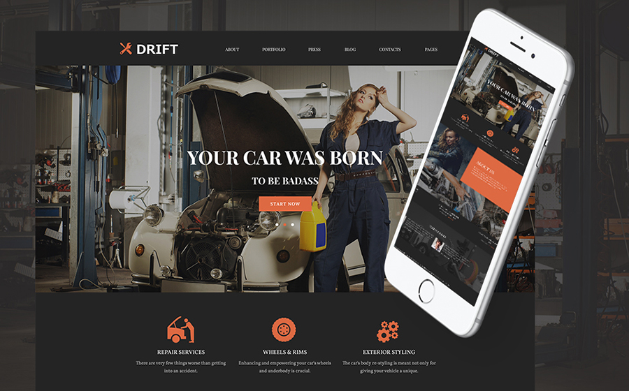 Car Tuning WordPress Theme 