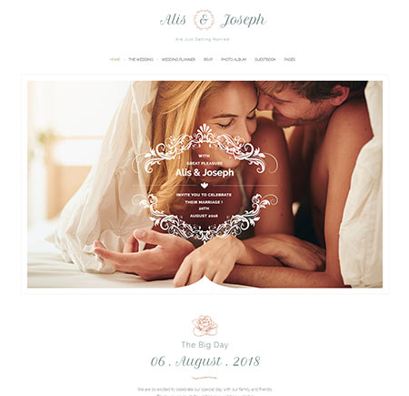 wordpress wedding website