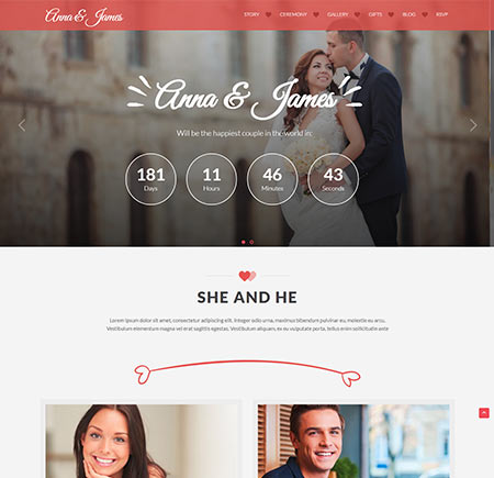 wordpress wedding website