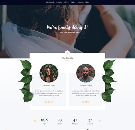 wordpress wedding template