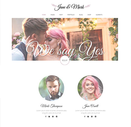 wordpress wedding template