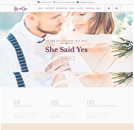 wordpress wedding website