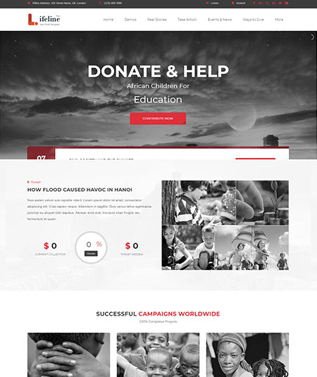 charity wordpress theme