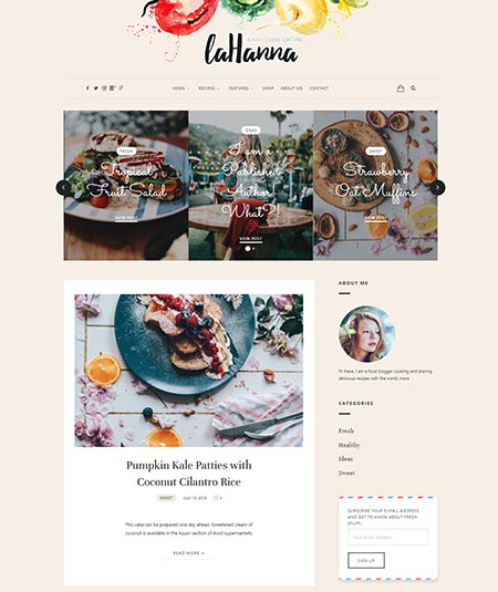 wordpress themes for food blogs