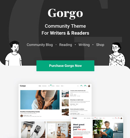 gorgo wordpress social network theme