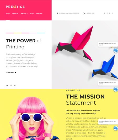 presstige - Printing Company WordPress Theme