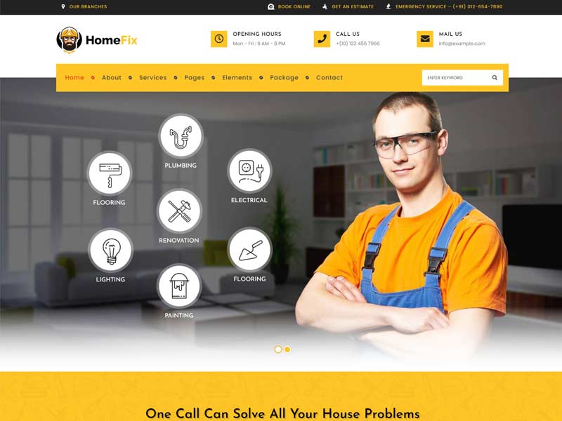 HomeFix - Plumber & Handyman WordPress Theme