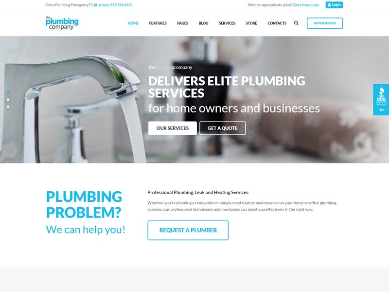 Plumbing - Plumber WordPress Theme